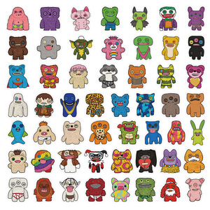 2026 Nuevo Paquete de 50 Pegatinas de Vinilo de Monstruos Divertidos y Feos Fuggler, Impermeables, para Decoración Festiva con Troquelado - Product Image 3