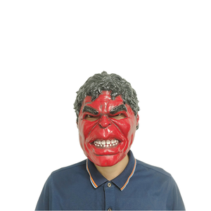 Al por mayor látex rojo <span class=keywords><strong>Hulk</strong></span> casco máscaras realistas Cosplay nuevo Avenger superhéroe disfraz para fiesta de Halloween - Product Image 1