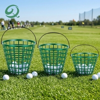 Ventes chaudes Organisateur de rangement pour balles de golf Accessoires Panier en plastique pour balles de golf Contient 100 balles Conteneur pour balles de golf Seau pour terrain de golf