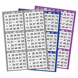 Jeu de Bingo Personnalisé avec Cartes de Gagnants, Réutilisable, Vente en Gros, 75 Balles, Design Gratuit - Product Image 1