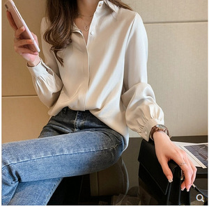 เสื้อเชิ้ตสีขาว TKS 2026 รุ่นสปริง ไซส์ใหญ่พิเศษ <span class=keywords><strong>4XL</strong></span> เสื้อทรงหลวมสไตล์ลำลองสำหรับผู้หญิง แฟชั่นแขนยาวติดกระดุม - Product Image 3