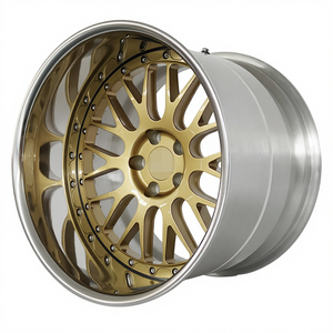 Cerchi a Tre Pezzi Profondi Personalizzati Forgiati Leggeri Sportivi Finitura <span class=keywords><strong>Argento</strong></span> Ruote in Lega Forgiata Leggera per Genesis - Product Image 2