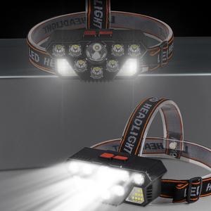 Đèn Pha 500Lumens 200M 8 Led + 20SMS Đèn Pin Chống Nước Sạc Usb Đèn Pha Đi Săn Câu Cá Cắm Trại - Product Image 4