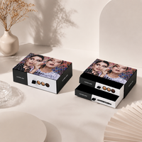 Boîte à tiroirs coulissants personnalisée en carton recyclable avec deux tiroirs pour les ensembles de palettes cosmétiques