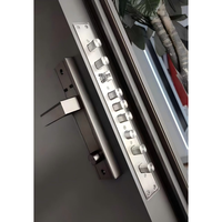 Porte de sécurité en acier inoxydable, antivol, étanche, isolante thermiquement, design moderne pour supermarché, chambre, appartement, entrée de centre commercial