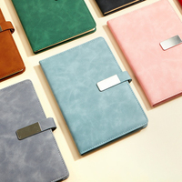 Ensemble cadeau de carnet de planification A5 personnalisé, comprenant un carnet à couverture rigide en cuir polyuréthane et des marque-pages avec logo