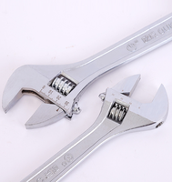 Clé à molette réglable à extrémité unique en acier forgé à haute teneur en carbone chromé de 12 pouces, clé SAE à grande ouverture de 55 mm avec poignée antidérapante