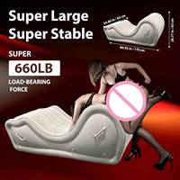 Canapé gonflable automatique pour position G-spot, chaise de bondage sexuelle avec pompe à air intégrée et menottes