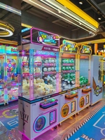 Игровой автомат Topvoy TV-CM-003: Настраиваемый мини-кран для 1 игрока, работающий на монетах/банкнотах, из металла/акрила/пластика, для детей
