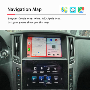 Xe đài phát thanh nâng cấp không dây Apple Carplay Android tự động cài đặt cho Infiniti Q50 Q60 QX50 2014 2013 Navigation phương tiện truyền thông hệ thống - Product Image 3
