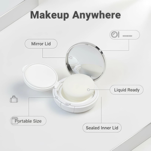 Hot Sale Portable Cosmetic air Cushion Box Plastic <b>Compact</b> <b>Powder</b> Case with Mirror - Product Image 5