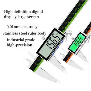 디지털 버니어 캘리퍼스, 고정밀도 공업용 아연 합금 대형 스크린, 다기능 프로페셔널 측정 툴