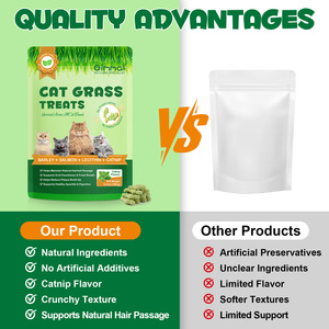Oimmal - Golosinas <span class=keywords><strong>de</strong></span> Hierba para Gatos <span class=keywords><strong>de</strong></span> Marca Propia, Eliminan las Bolas <span class=keywords><strong>de</strong></span> Pelo, Limpieza Bucal y <span class=keywords><strong>Aliento</strong></span> Fresco, Golosinas para Mascotas, Bocadillos Masticables Comestibles para Gatos - Product Image 5