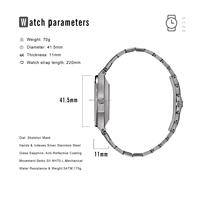 Montre squelette automatique multifonctionnelle en acier inoxydable pour hommes, conception OEM ODM avec votre logo privé