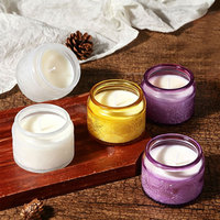 Bougie parfumée en cire de soja dans un bocal en verre gaufré, bougie d'aromathérapie, décoration d'intérieur, bougie parfumée pour coffret cadeau