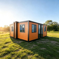 Maison conteneur portable extensible de luxe, maisonnette modulaire mobile préfabriquée pour jardin ou logement annexe
