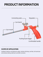 Pistolet à mousse de polyuréthane manuel industriel KAYSDAA OEM/ODM, modèle 30-6, avec garantie de 3 ans, pour la construction, le collage et le calfeutrage