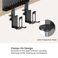 DET08-01 Pengatur Pegboard Meja Tempel untuk Kantor, Penyimpanan Pegboard Desktop, Kelola Organisasi dengan Pegboard & Perlengkapan Penyimpanan