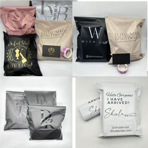 Private logo Eco-Friendly Cheap Wholesale <b>Waterproof</b> Mailing Shipping Packaging Adhesive Self Black Custom Size Poly Shoes - Product Image 2