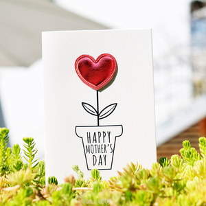 Novo DIY Couro Amor 3D Coração Cartões Dia das Mães Cartões <span class=keywords><strong>Handmade</strong></span> Cartões Presentes - Product Image 3