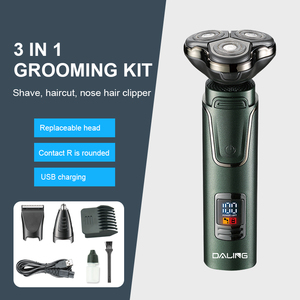 Cortadora Eléctrica Profesional 3 en 1 DALING DL-9208 con Pantalla LED y USB, Recortadora de Barba para Hombre con Cabezal Giratorio y Lavable - Product Image 4