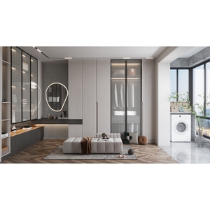 Armario <span class=keywords><strong>de</strong></span> Piso <span class=keywords><strong>a</strong></span> <span class=keywords><strong>Techo</strong></span> <span class=keywords><strong>de</strong></span> Lujo Personalizado, Montaje sin Costuras, Gabinete Resistente <span class=keywords><strong>a</strong></span> la Humedad para Residencias Modernas - Product Image 2