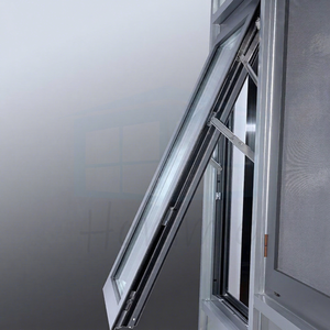 Ventana/Puerta Abatible Vertical de Aleación de Aluminio con Aislamiento Acústico y Vidrio Templado, Resistente al Agua, Aprobada para Huracanes en Florida, para Baño - Product Image 1