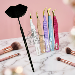 ชุดแหนบต่อขนตาแบบใหม่ 5 ชิ้น พร้อมกระจก แหนบปลายไฟเบอร์หลากสี สำหรับต่อขนตา - Product Image 6