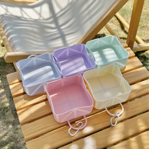 Vente directe du fabricant, bol pliable portable pour animaux de compagnie, bol en silicone pour l'eau et la nourriture des chiens - Product Image 1