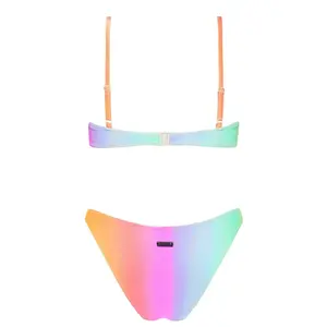 Set Bikini sfumato sfumato da donna con Logo personalizzato Design alla moda costumi da bagno di tendenza