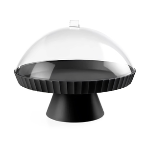 BLIM PLUS - Piatto per Torta AGORA' LINE 30X24CM Nero Carbone - Product Image 1