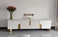 Meubles de salon de style nordique simple et moderne, table basse rectangulaire en pierre de quartz contemporaine personnalisée, meuble TV