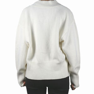 OEM/ODM Custom nuovo Design caldo vendita Cashmere cappotti <span class=keywords><strong>donna</strong></span> inverno cardigan bianco maglione con bottone per ragazze - Product Image 3