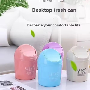 Mini Bote de Basura de Plástico para Escritorio, Tipo Presión, para Cocina, Sala de Estar, Almacenamiento de Residuos, Cubo de Limpieza para el Hogar - Product Image 5
