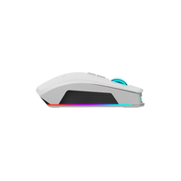 Ratón para juegos retroiluminado RGB 4000 DPI 6 botones programables para Windows/Mac-Blanco