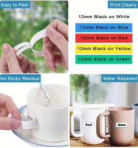 <span class=keywords><strong>Cartouche</strong></span> de ruban <span class=keywords><strong>Dymo</strong></span> de qualité supérieure 9 mm 6 mm 12 mm 40913 43613 45013 Cassette de ruban Noir sur blanc Compatible avec l'imprimante <span class=keywords><strong>Dymo</strong></span> Label 160 280 420P - Product Image 5