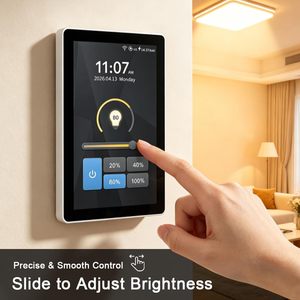 <span class=keywords><strong>Precio</strong></span> de Fábrica Interruptor Táctil Inteligente de <span class=keywords><strong>Pantalla</strong></span> Completa de 1 Canal con Dimmer, Compatible con WiFi y Zigbee, para <span class=keywords><strong>Alexa</strong></span> y Google Home, Ideal para Reventa - Product Image 2