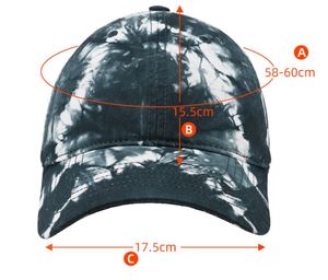 Casquette de baseball rétro hip-hop 6 panneaux vierge, nouveau design, sportive, tie-dye, pour fête, avec motif coloré en tissu – Vente en gros - Product Image 6
