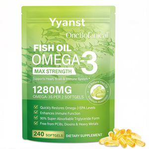 Huile de poisson oméga 3 OEM/ODM avec vitamine E pour soutenir l'immunité, capsules molles pour adultes - Product Image 1
