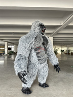 Costume de mascotte réaliste de gorille gris gonflable unisexe personnalisé Anime Cosplay pour adultes déguisements thème de location de carnaval
