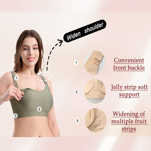 Soutiens-gorge d'allaitement sans couture pour femmes soutien-gorge d'allaitement chaud réglable doux rembourré licou grande taille décontracté Sexy Design pour gros seins - Product Image 6