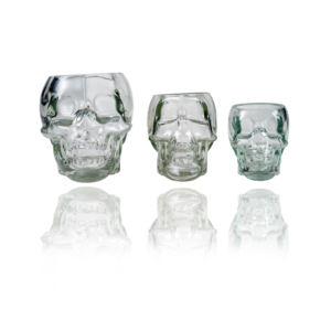 80ml 150ml 350ml Unique clair tête de mort en forme de <span class=keywords><strong>vodka</strong></span> shot whisky verre à vin tasse facile extrémité ouverte pour tequila - Product Image 1