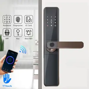 2024 TTLock Smart Door Lock Fingerprint Competitive Price Mortise Lock Door Handles Smart Wifi Door Lock App