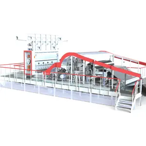 Yingyang máquina de cardadura dupla, alta velocidade de alta capacidade spunlace dupla doffer não-tecido maquinaria