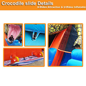 Rey cocodrilo PVC interior para tobogán inflable para todas las edades para la Escuela Centro Comercial aeropuerto parques infantiles OEM aceptado - Product Image 5