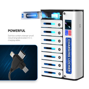 Estación de Carga Y2 Power <span class=keywords><strong>MIA</strong></span> Premium de 8 Puertas con Tarjeta de Crédito, Estación de Carga por Uso para Teléfonos Celulares, Apta para Cafeterías y Restaurantes - Product Image 4