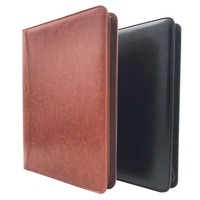 Carpeta de Cuero PU Personalizada con Logotipo Binance, Tamaño A4/A5, Artículos de Oficina, Papelería, Carpeta de Presentación con Cierre, Carpeta de Archivo