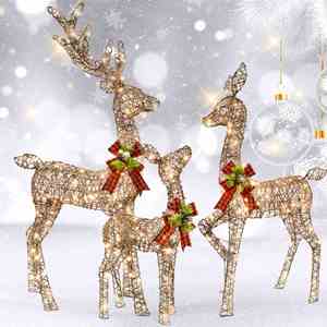 Reno Marrón Decorativo para Exteriores, Listo para Enviar, con Luz LED Impermeable IP65, Entrega Rápida Disponible - Product Image 1