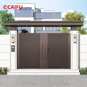 आउटडोर आधुनिक एल्यूमीनियम मिश्र धातु डबल स्विंग गेट गार्डन कम्युनिटी विला के लिए डोर-इन-डोर डिजाइन के साथ आउटडोर आधुनिक एल्यूमीनियम मिश्र धातु डबल स्विंग गेट - Product Image 3