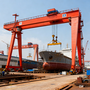 Grue à <span class=keywords><strong>portique</strong></span> mobile à double poutre certifiée ISO 16T/50T/3000T, moteur/engrenage, hauteur de levage de 100 m pour utilisation <span class=keywords><strong>en</strong></span> construction, usine - Product Image 3